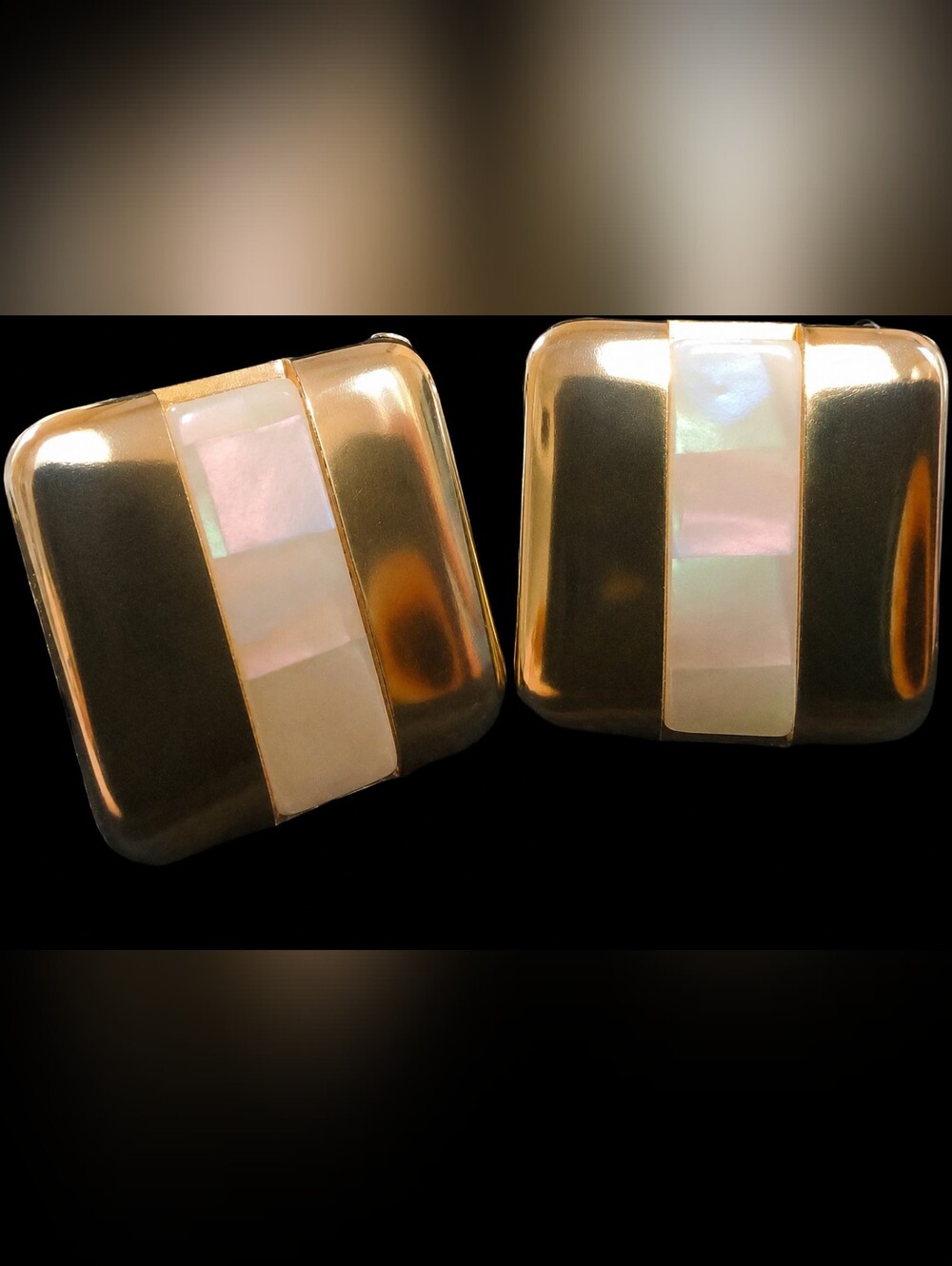Cecilia Bringheli Mother-of-Pearl Geometric Clip Earrings